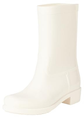 The Drop Women's Stivali da Pioggia con Gambale Medio Stella, Bianco, 38