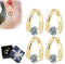 yovont Flysmus Halolux Lymphität Germanium Ohrringe, Lymphität Magnetische Therapie, Lymphatische Ohrringe für Gewichtsverlust Frauen (2pairs-Gold)