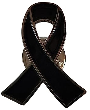 Anstecknadel mit schwarzer Schleife, Beerdigungen, Gedenknadel, Bandbrosche, Trauer, schwarzes Abzeichen, R4 x 8, Emaille, Abzeichen, Beerdigung, Brosche, Metall