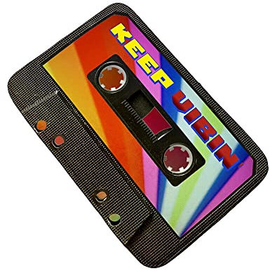 Floor Mat Cassette Music Tape Creative Design Door Mat with Non-Slip Backing,Printed Soft Flannel Carpet 36x24 Inch