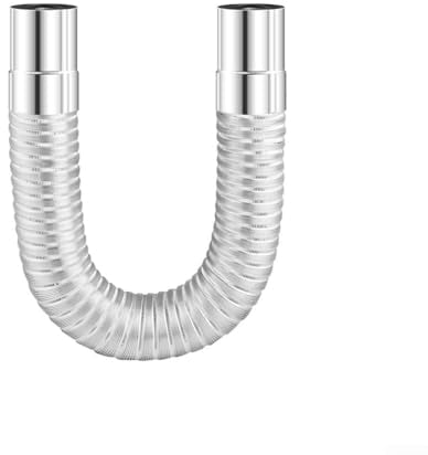 per Tubo flessibile e pieghevole per canna fumaria in acciaio, flessibile, resistente alle alte temperature, adatto per stufe a legna e camini, 2413513097