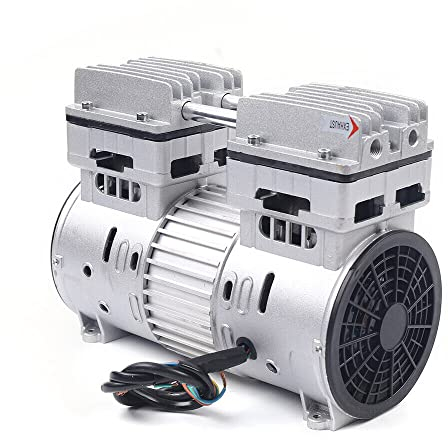 Begoniape Compressore ad aria compressa, 750 W, 1400 giri/min, compressore senza olio con silenziatore, ventola di raffreddamento, compressore d'aria, protezione termica 220 V