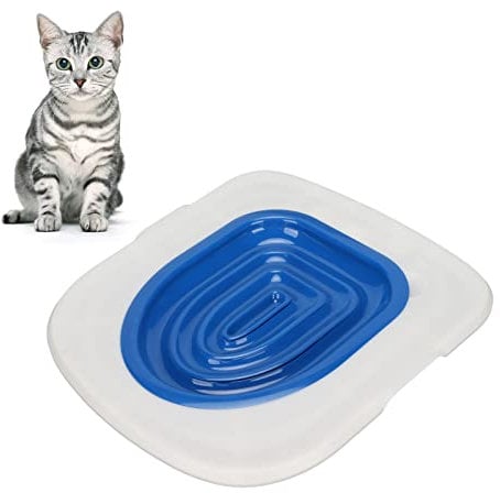 Cat Toilet Training Kit,Cat Toilet Training System,Plastic Cat Toilet Seat Tray,Universal Reusable Professional Cat Toilet Trainer for Pet Cleaning
