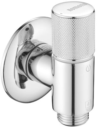 nomona G1/2 Eckventil mit ultradünnem Design für den Einsatz in engen Räumen, Wandmontage, Messing verchromt, für Waschtisch-Küchen-Mischbatterie, Toilettenspülung