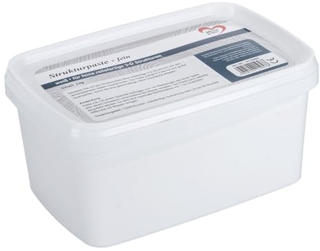 Ideen mit Herz Pâte structurelle pour structures 3D en relief sur différentes surfaces | Blanc | 400 g (fine, 2 kg)