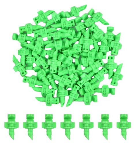 Mini Boquillas Micro pulverizadores, 50 Piezas Micro Rociador de Agua, Refracción de Plástico Micro Jardín Césped Boquilla de Nebulización de Agua, para Jardín Huerto Agricultura (180 Grados)