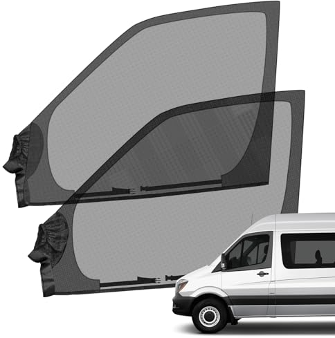 Mosquitera para Puerta Delantera Coche Ventana Parasol Compatible con Mercedes Sprinter, 1 para Amino Universal, Compatible con FIAT Ducato, Transpirable Compatible con Otra Vans