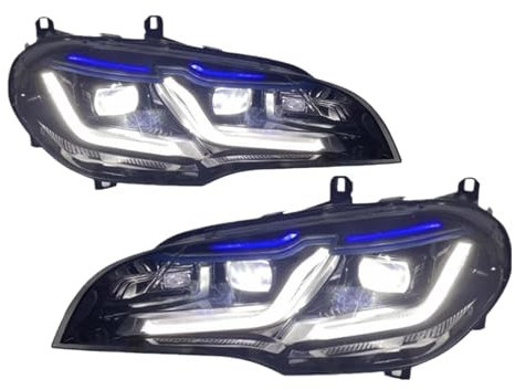 Auto Front Lichter Kompatibel for BMW E70 LED Scheinwerfer 2007-2013 Scheinwerfer X5 DRL Blinker Hohe Abblendlicht angel Eyes Projektor Objektiv(NO AFS_11-13)