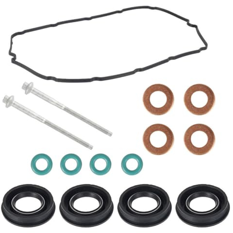 15 unidades de juntas de inyector 6C1Q-6K780-A 1372494 6C1Q-9M577-AB | Juego de juntas para inyector de combustible, arandelas, juntas tóricas para Transit MK7 2.2 2.4 3.2 TDCI 2006+