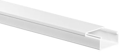 KOMIB Hochwertige Kabelkanäle Weiß (reinweiß) 10 Meter - 5 x 2m (5 Stück) Elektroinstallation Kabelkanal Kabelabdeckung Kabelmanagement Diverse Größen/VDE (30 x 15mm)