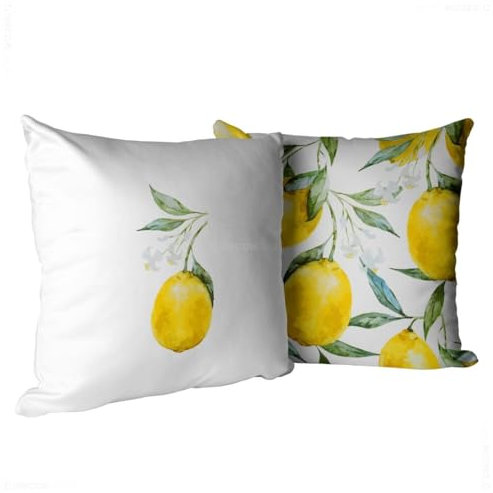 Decordruk Sommer Kissenbezug in Mediterranem Design, Bunte Dekorative Kissenhülle, Waschbar, Samtweiche Oberfläche, 40x40 cm - Perfekt für Wohn- und Schlafzimmer