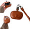 Technics EAH-AZ100 - Custodia in pelle morbida in silicone con portachiavi e cordino per Technics EAH-AZ100, custodia protettiva completa per auricolari wireless, unisex, colore: marrone