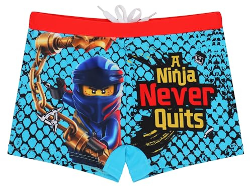 LEGO Ninjago Badehose für Jungen, Schwimmshort, Größen 116-140