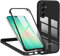 TVVTPU Coque pour Samsung Galaxy A26 5G, Antichoc Housse avec Protecteur D'écran Intégré, Étui de Téléphone 360 Protection Complet Portable Double Face Transparent Bumper Intégrale Case - Noir