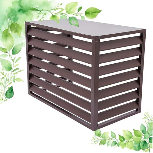 Dnowegas Aire Acondicionado Cubierta Oculta L100*W50*H70(1.5P) Proteger la Unidad de Aire Acondicionado contra escombros externos Valla para Dispositivos Exteriores fácil de Instalar y sin