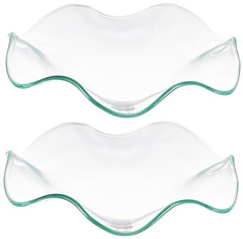 PERSELOSO 2Pièces Plat Verre Transparent pour Huiles Essentielles Support Aromathérapie et Décoration de Table pour Salon de et Spa