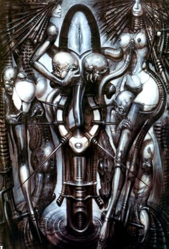 DMQBT Puzzles 1500 Stücks Für Adults - Difficult Puzzle 1500 Stück Für Adults Challenge - H.R.Giger Surreal Painting - Wand Dekoration Puzzles - Hx180Zw