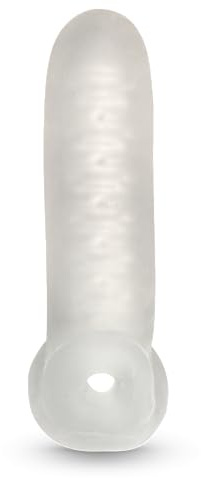 Rebel Sleeve - Thickening Sleeve with Ball Ring Size L, vergrößert den Penis schnell und einfach für ausfüllende Lustmomente, Transparent