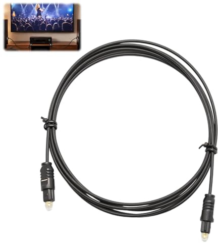 Wtirey 1.5M Digital Optical Audio Cable,Metal Fiber Optic Cable for Soundbar to TV,Home Theater Speaker Cables,Digital Audio Fiber Optic Cables,Digital Coaxial Audio Cable,Metal Audio Speaker Cable