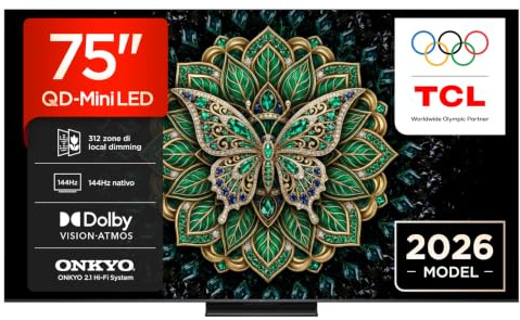 TCL 75C6K Pro - Smart TV QD‑Mini LED 4K HDR10+ da 75, 1.000nit