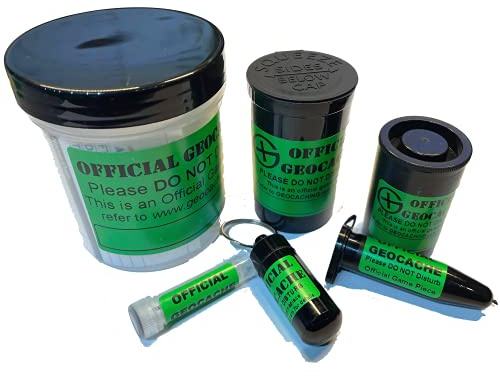 AllCachedUp Geocache Geocaching Container Hide a Cache Starter Set 6 Geocaches - Ready to Hide with a 'How to' Guide