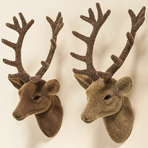 BOLTZE 1008898 Vegi Wand-Objekt Hirschkopf sort. 20 cm (1 STK.)