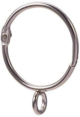 INCREWAY 16 Piezas Anillas para Cortinas, 38mm Metal Plata Ganchos para Cortinas Anillas Colgante Se Puede Encender y Apagar
