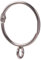 INCREWAY Curtain Rings and Loops (16 Pcs), Silver Metal Sliding Eyelet Rings, Open and Close, 1.5 Inch Inner Diameter