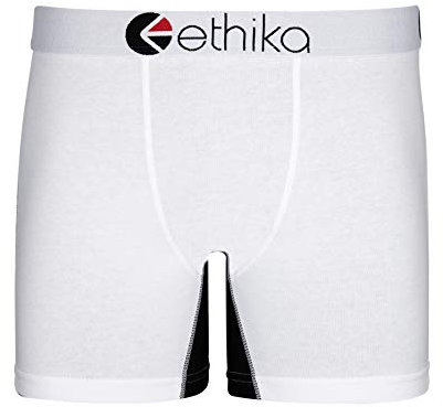 Ethika Herren Mid Boxershorts | Weiß OG (Klein, s)