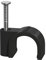Round Cable Clips 10mm Black - Pack of 100