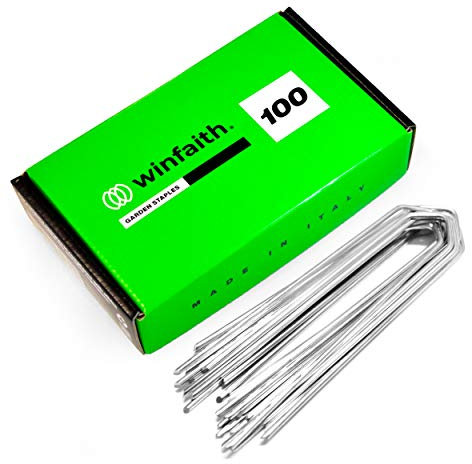 V-förmige Erdanker zur Befestigung von Gartenschläuchen 100 Stück Stahl rostfrei EN 10204 3.1 feuerverzinkte Qualität - Anti-Rost Garten Bodenanker - Maße L150 B30 Ø3 mm