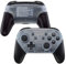 eXtremeRate Cover Custodia Case Joystick Guscio Frontale Posteriore DIY Accessori Ricambio per Nintendo Switch Pro Controller-Controller Non Incluso(Trasparente Blu Ghiacciaio)