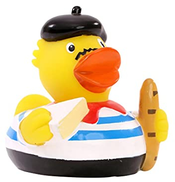 Schnabels Quietsche-Ente Frankreich - Geschenk für Geburt Geburtstag Namenstag Kinder Baby Freund-in Mädchen Junge - Spielzeug Bade-Ente Badewanne Deko