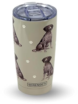 SERENGETI German Shorthaired Pointer Tumbler 20 Oz. Stainless Steel, Vacuum Insulated Tumbler with Spill Proof Lid - 3D Print - Insulated Travel mug for Hot or Cold Drinks