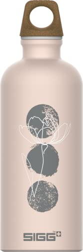 SIGG - Gourde Aluminium - Traveller MyPlanet Motif Journey - Certifiée Neutre En CO2 - Convient Aux Boissons Gazeuses - Étanche & Légère - Sans BPA - Pour Sport, Camping, Randonnée - Rose Clair - 0,6L