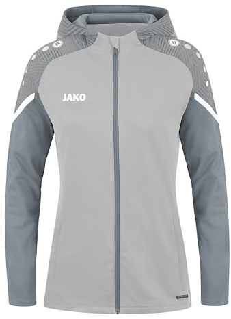 JAKO Damen Kapuzenjacke Performance, Soft Grey/Steingrau, 42