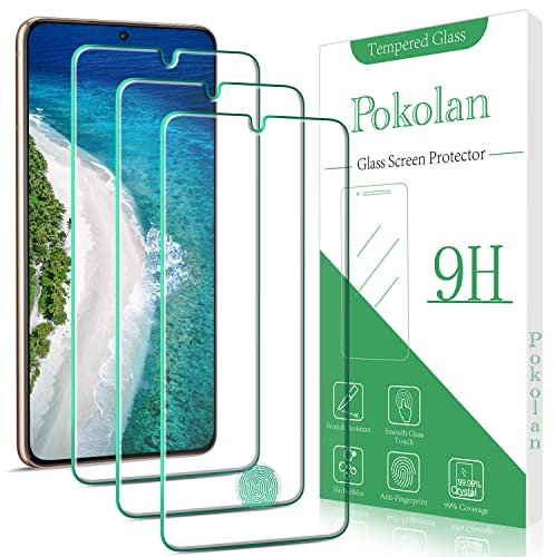 Pokolan 3 Stück Schutzfolie für Samsung Galaxy S21 Plus 5G, Unterstützt Fingerabdruck-ID, Frei von Kratzern, 9H Härte, 0.26mm Ultra-klar Displayschutzfolie, Ultrabeständig, Blasenfrei