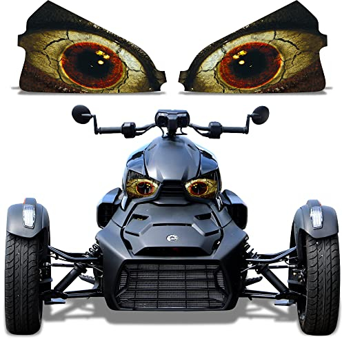 AMR Racing Roadster Scheinwerfer Auge Grafik Aufkleber Abdeckung Kompatibel mit Can-Am Ryker 2019–2022 - Fright