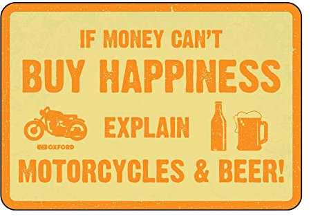 Oxford Products Plaque en métal moto Garage, abri de jardin, atelier.