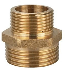 1pc 1/8 1/4 3/8 1/2 3/4 1 pneumatique/Chauffage de l'eau raccords de tuyauterie en Laiton réduit Filetage mâle Bout à Bout Joint Eau Huile gaz Adaptateur (Color : 02-04)