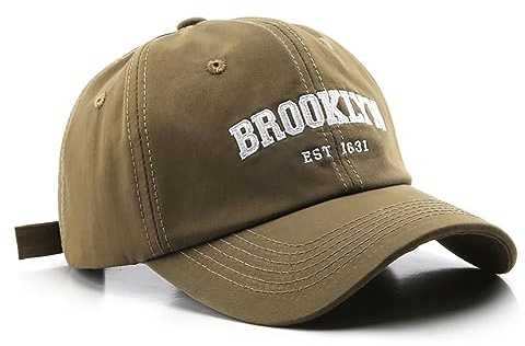 VPTMRP Brooklyn Cap Atmungsaktive Baumwolle Baseball Cap für Damen und Herren, Kaffee, M-L