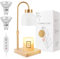 T-SUN Candle Warmer Lamp, Candles Heater with Timer, Adjustable Height/Brightness Candle Lamp with 2 Bulbs Compatible with Candle Home Decor Scented Candles Gifts for Pretty Woman (White)