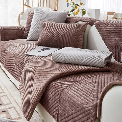 Cugzue Sofabezug Ecksofa L Form, Couch Überzug U Form, 1 2 3 4 Sitzer Sofa Überzug Samt, Sofaüberwurf Sofaschoner rutschfest, Pets Dog Sofa Überwurf Sofaschutz,#7-90x160cm