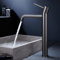 IMEX - Grifo Lavabo Caño Alto | Grifo Baño Mezclador Agua Fria y Caliente | Grifería Monomando Efeto Cascada con Caño de Latón y Ahorro de Agua | Serie Monza | Color Black Gun Metal
