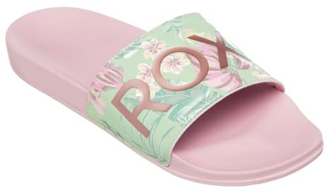 Roxy Femme Slippy II Sandale, Green/Pink, 40 EU