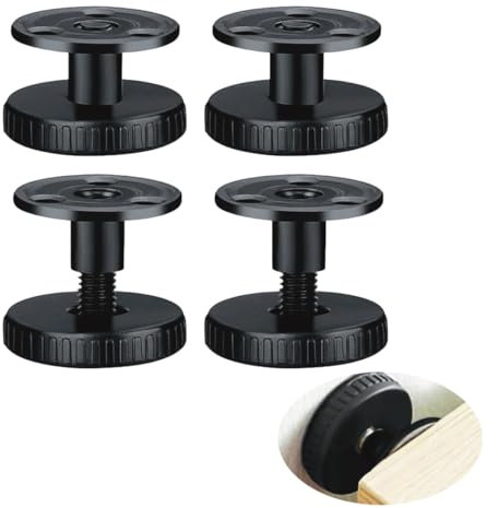 Ceeyoll 2 Stück Anti Shake Bett Abstandshalter Wand Abstandhalter Wandschutz Verstellbares Bettgestell Bettrahmen mit Gewinde Headboard Stoppers Werkzeug für Betten Schränke Sofas Zimmerwand 27–40 mm
