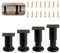 4Stück Möbelfüße Verstellbar, Edelstahl Möbelfuß höhenverstellbar 80mm - 120mm, Sockelfüße Tischfüße, Tischbeine Metall Schwarz Möbelbeine für Schrank Sofa Füße Schrankfüsse Bettfüße Sockelfuß