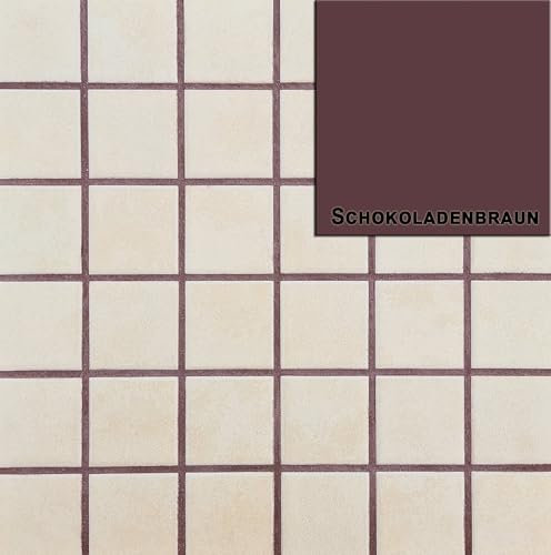 Fugenmörtel-Farben | Einsetzbar für Fugen im Innen- und Außenbereich auf Wand- und Bodenflächen (Schokoladenbraun, 1kg)