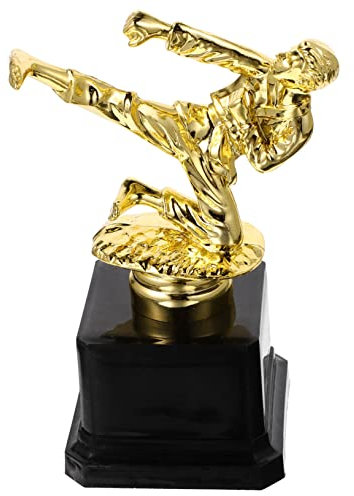 MUELODSIC Martial Arts Trophäe Pokal Aus Kunststoff Mit Stabilem Sockel Und Glatter Oberfläche Goldfarbene Siegertrophäe Für Kinder Wettbewerbe Und Party Auszeichnungen