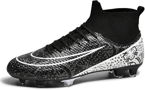 BAODLE Kinder Fußballschuhe Jungen FG/AG Outdoor Herren TF Spike Fussballschuhe Turf High-top Football Trainingsschuhe Für den Sportplatz